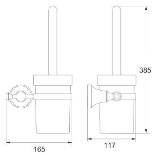 Ёршик для унитаза Rose RG1900E золото